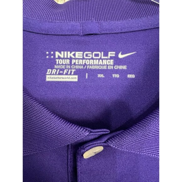 Nike Golf Polo Shirt‎ Dri-Fit Tour Performance XXL Purple Mickey Disney Park - Picture 4 of 8